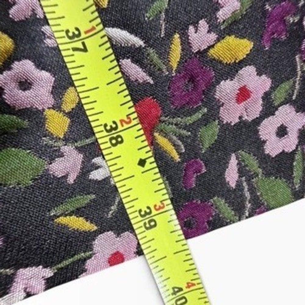 Kate Spade New York Womens Floral Quilted Button Front Topper Coat Black Multi 8 - Picture 3 of 16